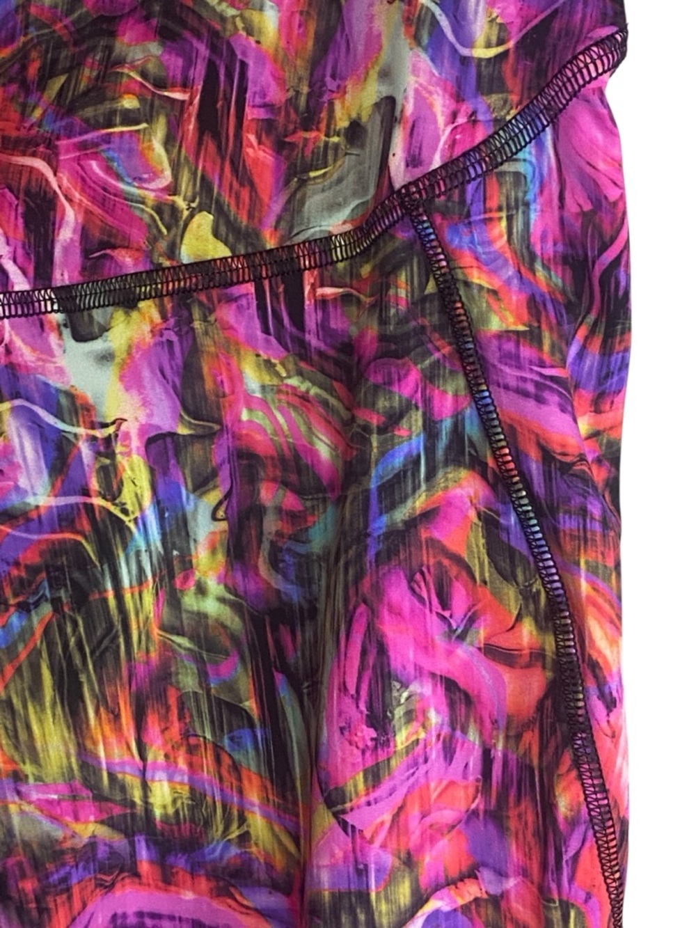 Lululemon Fast and Free High Rise Tight Leggings Hyper Flow Pink Multi Size 14 - Picture 8 of 14